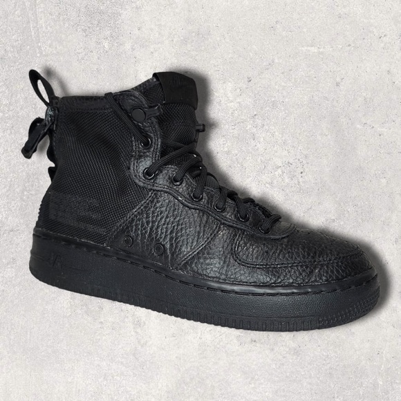 Nike SF Air Force 1Mid  Black Sneakers - Picture 3 of 7